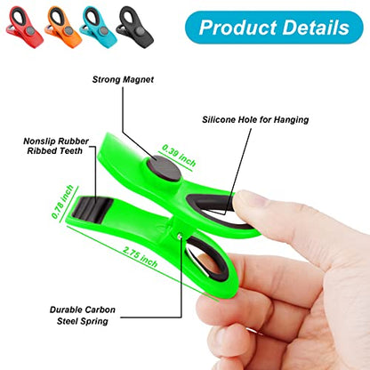 JETMORE 16 Pack Chip Clips Bag Clips, Multicolor Magnetic Chip Clip - color: 16 Pack