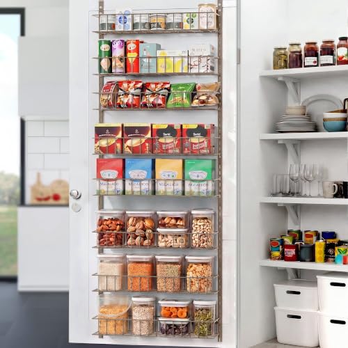 ElegantArray 8-Tier Pantry Door Organizer, Brown - color: Brown, size: 8-Tier
