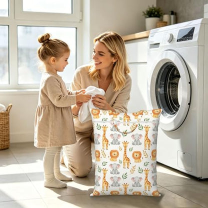 Cute Animals Travel Laundry Bag Washable Dirty Clothes Bag for Gym - color: Cute Animals