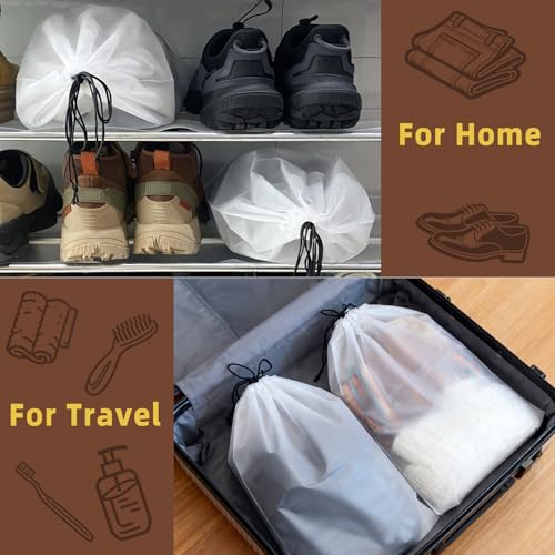 LazyMe Clear Shoe Bags for Travel, 11.8 x 15.7 Inch, 6 Pcs - color: Clear 6pcs