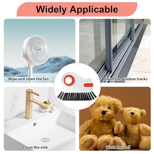 2 Pcs 2 in 1 Window Track Cleaner, Groove Cleaning Brush - color: 2 Pcs