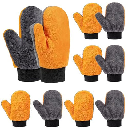 Paint Mitt Stain Mitts Reusable Microfiber - color: Gray,orange