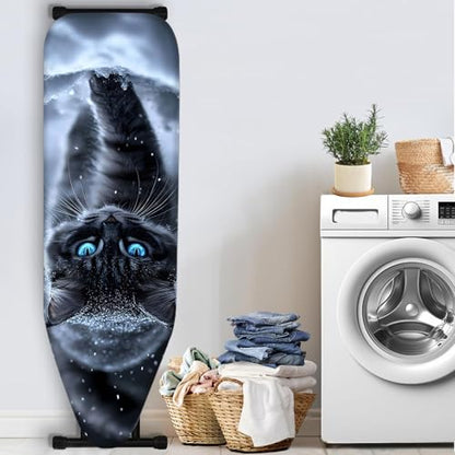 Nuxovilar Snowy Black Cat Ironing Board Cover 15x54 Inches Polyester - color: Ytt03454