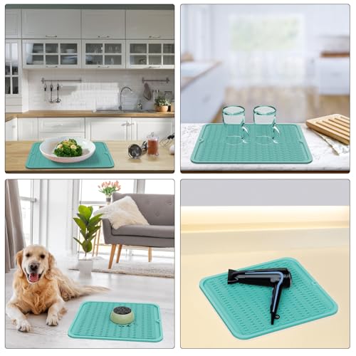 ZLR 4-in-1 Silicone Mat: Air Fryer & Coffee Maker, 12"x12", Mint Green - color: Mint Green, size: 12" x 12"