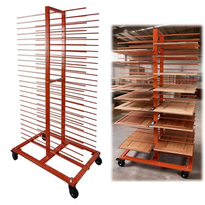 Heavy-Duty 50 Shelves Paint Drying Rack with 4 Casters, 25lbs per Shelf for Cabinet Doors, Full-Size Panels, Art Studios – Mobile & Sturdy
