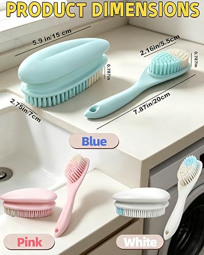 2 Pack Soft Bristle Cleaning Scrub Brush Laundry Brush Scrubber Brush - color: Blue