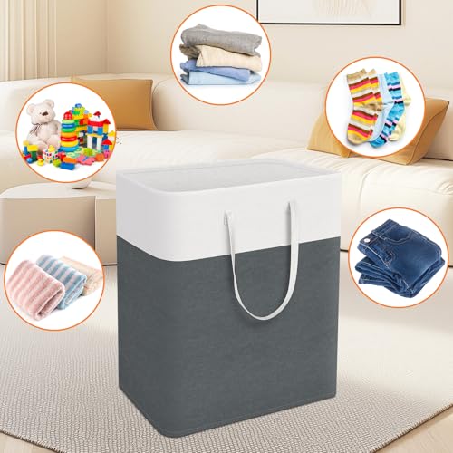 TasticTotes Laundry Basket 3-Pack, Laundry Hamper, 100L-Grey - color: Grey, size: 100L