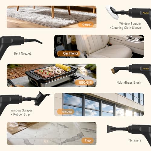 Handheld Steam Cleaner for Home, 1.69QT - color: Black