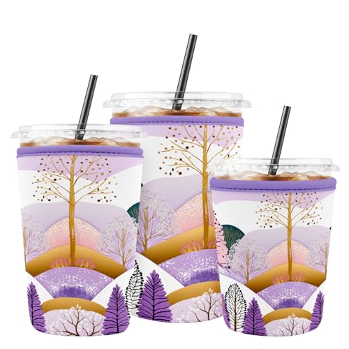 Iced Coffee Sleeve Reusable Neoprene Cup Sleeves, Boho - color: Bohemia