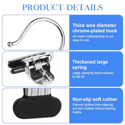 30Pcs Laundry Hook Hangers with Clothes Pins for Hats Clothes Bags