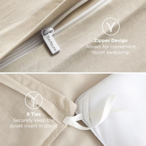 Bedsure Twin/Twin XL Duvet Cover, 1Pc Soft Double Brushed Bedding, Beige - color: 00 - Beige, size: Twin/Twin XL (Only Duvet Cover)