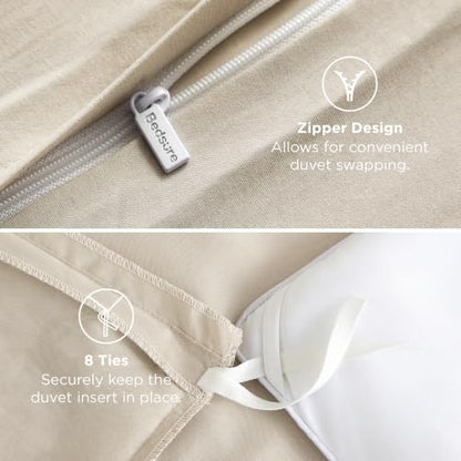 Bedsure Twin/Twin XL Duvet Cover, 1Pc Soft Double Brushed Bedding, Beige - color: 00 - Beige, size: Twin/Twin XL (Only Duvet Cover)