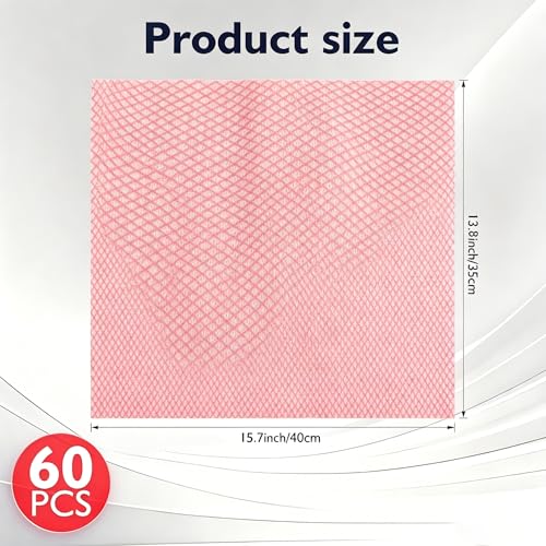 60Pack Disposable Dish Cloths for Kitchen,13.8x15.7 Cleaning Wipes - color: Red