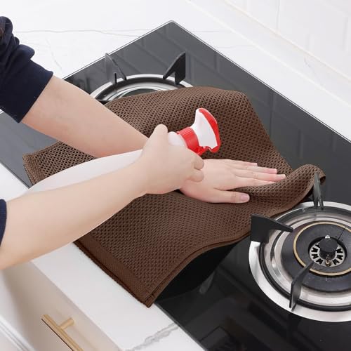 Homaxy 100% Cotton Waffle Weave Kitchen Dish Towels 24-Pack, Coffee - color: Coffee, size: 13 X 28 - 24 Pack