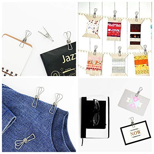 40 Pack Stainless Steel Clothes Pins, Multi-Purpose Metal Wire Utility Clips