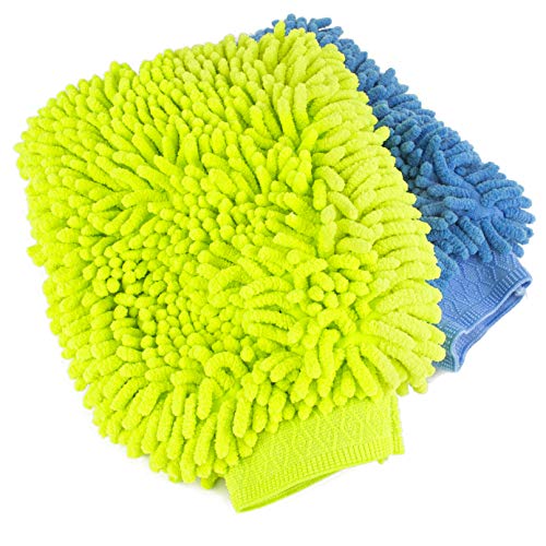 Zwipes Chenille Microfiber Premium Scratch-Free Car Wash Mitt, 2-Pack, Color may vary - size: 2 Wash Mitts