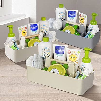 Baby Shower Caddy Plastic Nursery Portable Storage Organizer Beige - color: Beige