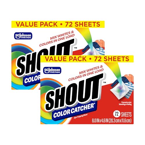 Shout Color Catcher Dye-Trapping Laundry Sheets, 72 Count, (2-Pack) - size: 72 Count (Pack of 2)