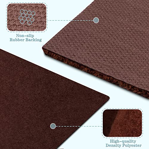 Runner Rug 2FT x 6FT, AYOHA 2'-82' Utility Carpet Runner for Entryway Hallway Aisles Balcony Garages, Area Rugs with Non-Slip Rubber Backing, Chocolate Brown (Available Custom Sizes)
