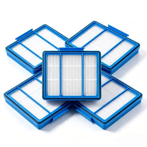 5-Pack Replacement HEPA Filter Compatibility for Shark ION,IQ,EZ AI Series Vacuum AV2501AE RV1001AE AV910/911S/912S/915S AV753 RV100AE UR1000SR AV2001WD RV1001 AV752 AV2820S Part Fit # RVFFK950 (5) - color: BLUE
