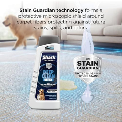 Shark Deep Clean Ultra Carpet Cleaner Formula with StainGuardian, EXCMU48 - size: 48 Fl Oz (Pack of 1), style: Deep Clean + Stain Guardian