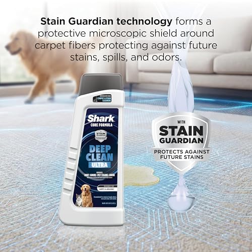Shark Deep Clean Ultra Carpet Cleaner Formula with StainGuardian, EXCMU48 - size: 48 Fl Oz (Pack of 1), style: Deep Clean + Stain Guardian