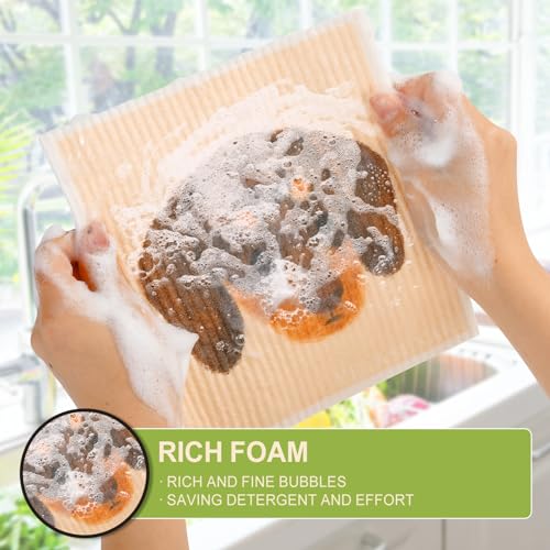 Swedish Dishcloths for Kitchen Reusable 6 Pack Kitchen Towels No Odor Quick-Drying Reusable Paper Towels Reusable Paper Towels Washable for Countertop, Sink, and Kitchen Dog - color: Cute Dog