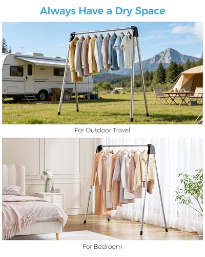 APEXCHASER Clothes Drying Rack Foldable, Portable Clothes Airer, 48" H - size: 48 inch New