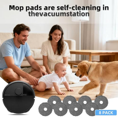 8 Pack Mop Pads for iRobot Roomba Plus 405 Combo/505 Combo Robot Vacuum Cleaner, Spin Cleaning Pads Replacement Parts Accessories Set - color: 405 Combo Mop Pad
