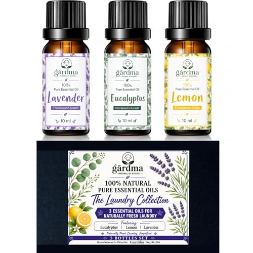 Essential Oils for Laundry, Dryer Balls & Diffusers | 30ml | 3 Pack of the Most Sought-After Scents for Aromatherapy | Lavender, Eucalyptus, Lemon - color: Top 3 Essential Oil Set