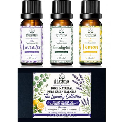 Essential Oils for Laundry, Dryer Balls & Diffusers | 30ml | 3 Pack of the Most Sought-After Scents for Aromatherapy | Lavender, Eucalyptus, Lemon - color: Top 3 Essential Oil Set