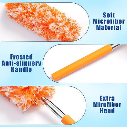 Tanlade 24 Pcs Microfiber Feather Dusters for Cleaning, Bright Color - color: Bright Color