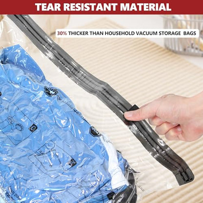 Vacuum Seal Bags for Clothing Travel and Home Storage, Travel Vacuum Bags with Electric Pump, Space Saver Compression Packing Cubes for Luggage Suitcase Bedding Blankets Clothes, 8 Medium - size: 8 Medium