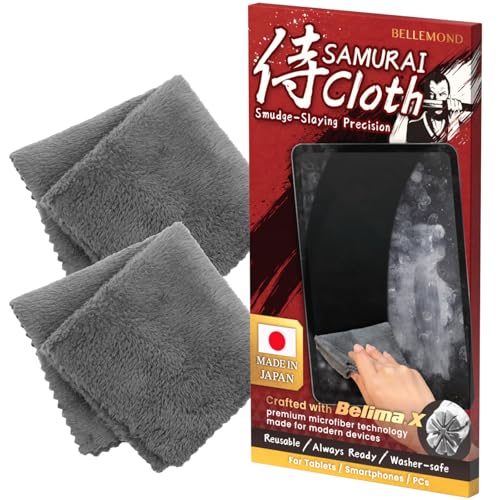 BELLEMOND 「Samurai Cloth」 Japanese Microfiber Cleaning Cloth, Small 2 Pack - size: 2 Set - Small: 6” × 6”