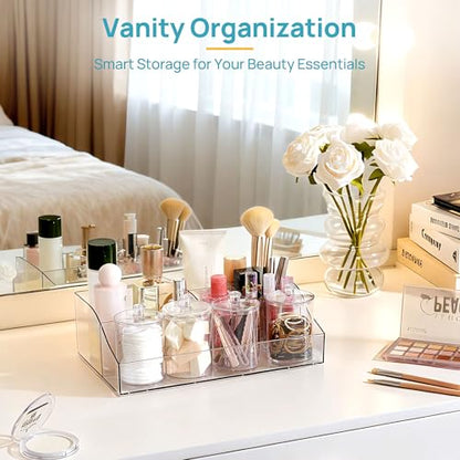 Vtopmart 5 PCS Bathroom Countertop Organizer Sets - color: Clear