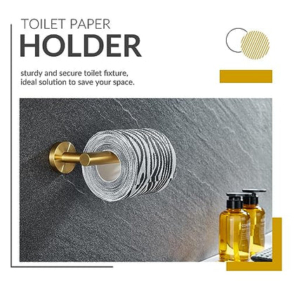 APLusee Toilet Paper Holder, Brushed Dark Gold, 304 Stainless Steel - color: Brushed Dark Gold