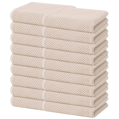 Homaxy 100% Cotton Waffle Weave Kitchen Dish Towels 18-Pack, Beige - color: Beige, size: 13 X 28 - 18 Pack