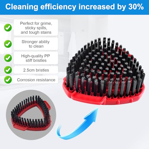 2 Pack Upgrade Scrub Brush Replace Heads Compatible with O Cedar EasyWring RinseClean 2 Tank Spin Mop, Scrubber Brush Mop Head for Ocedar Mop Scrub Brush of Hard Bristle to Floor Clean, Not for 1 Tank - size: 2 Pack Upgraded Scrub Brush for Ocedar 2 Tank