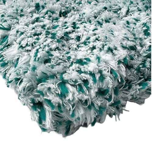 -The Wash Boss Premium Microfiber Car Wash Pad - Plush Korean Fabric,10x10 inches, 1000 GSM, Ultra-Absorbent, Scratch-Free, Safe for Paint – Teal & White (1-Pack)