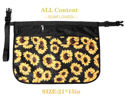 Bafelia Waterproof Server Apron for Women with 7 Pockets - color: Sunflower