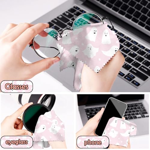 6 PCS Glasses Cleaning Cloth Eyeglass Cleaning Cloth Lens Eyeglasses Microfiber Cute Aesthetic Cloth for Unisex Women Girls Reusable Phone Screens Camera Multi-Patterns(6.3"x6.3")-Skull - color: N11-skull