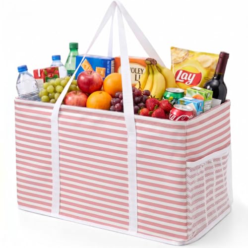 Lifewit Large Tote bag, Reusable Shopping Grocery Bags - color: Pink