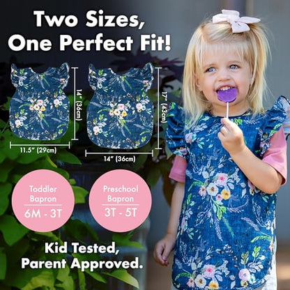 BapronBaby Flutter Baby Led Weaning Infant Feeding Bib Crafting Smock 6M-5T - color: Organic Dot, size: Preschool 3-5yrs
