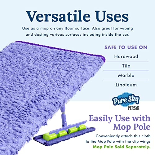 Pure-Sky Magic Deep Clean Cleaning Cloth – JUST ADD Water No Detergents Needed - Multipurpose Ultra Microfiber Cloth - Stick-Attachable for Mop, or as Handheld Microfiber Towels to Clean Any Surfaces - style: Multipurpose Cloth