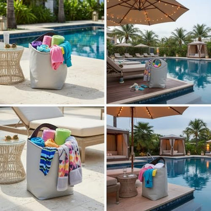Small Laundry Basket, 18x17x9.5 Waterproof Laundry Hamper - color: Gray, size: 17"L x 9.5"W x 18"H