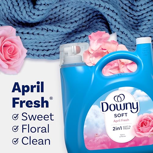 Downy Liquid Fabric Softener,April Fresh 2-in-1 Fresh & Soft,140 Fl Oz,190 Loads,Fabric Conditioner For Freshness And Softness,(Pack of 2) - size: 140 Fl Oz (Pack of 2)