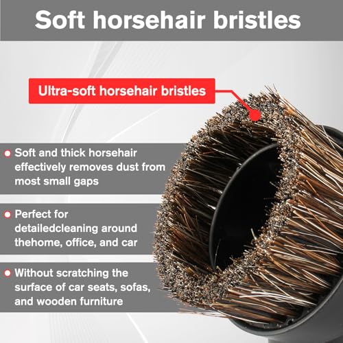 3PCS Horse Hair Brush Vacuum Attachment Set For Shark Vacuum Attachment - style: 3Pack for Shark Vacuum Brush Attachment