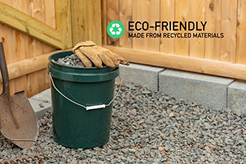United Solutions ECOSense 5 Gallon Bucket, 3 Pack, 90% Recycled - color: Eco Green