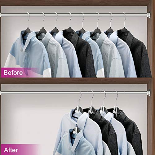 Mlici 60 Pack Space Saving Hanger Hooks, Connector Hooks for Closet, Clear - color: Clear