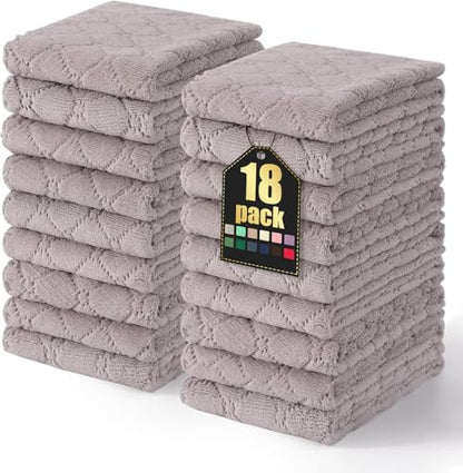 Homaxy 18 Pack Super Soft Absorbent Dish Towels, 10" x 20", Grey - color: Grey, size: 10 x 20 inch-18 pack